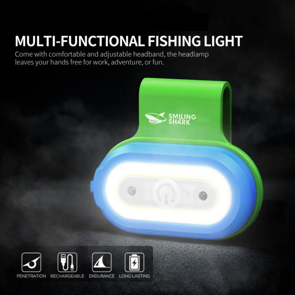 4 Lighting Modes Multifunctional Fishing Light Magnetic Attraction Clip Fishing Rod Light Rechargeable Plastics Warning Light