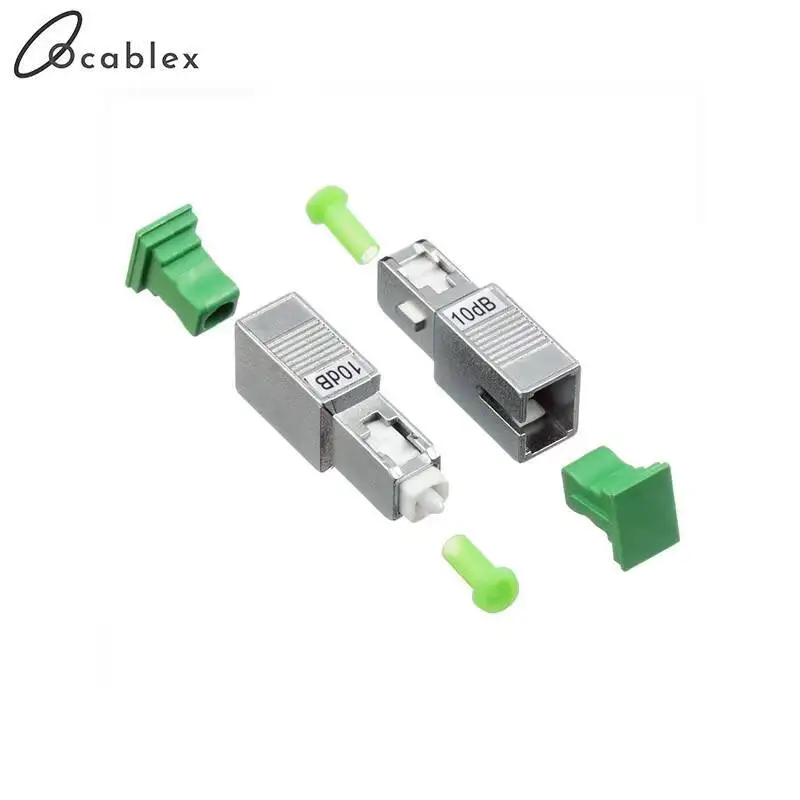 10PCS SC APC 10bd Simplex mode fiber optic Attenuator SC 10dB metal male Fiber Attenuator FTTH attenuator