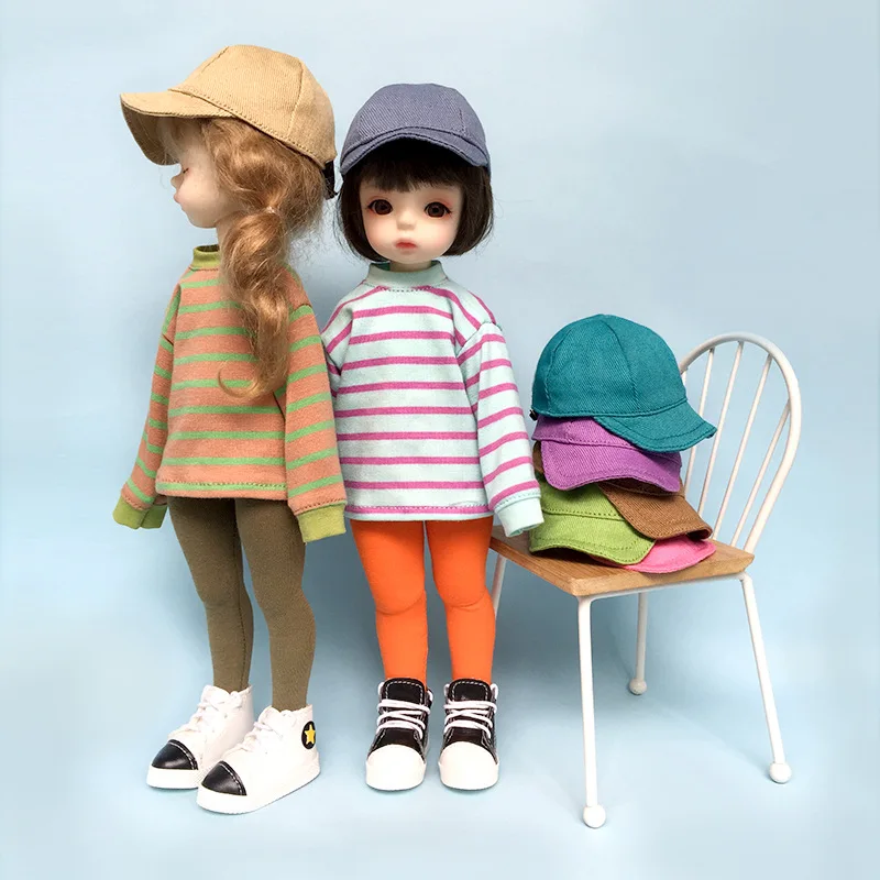 1/6 Bjd Dolls Fashion Peaked Cap Clothes Doll Cute Baseball Cap Hat Doll Hoodies For 30cm Doll, 12inch Yosd Msd Doll