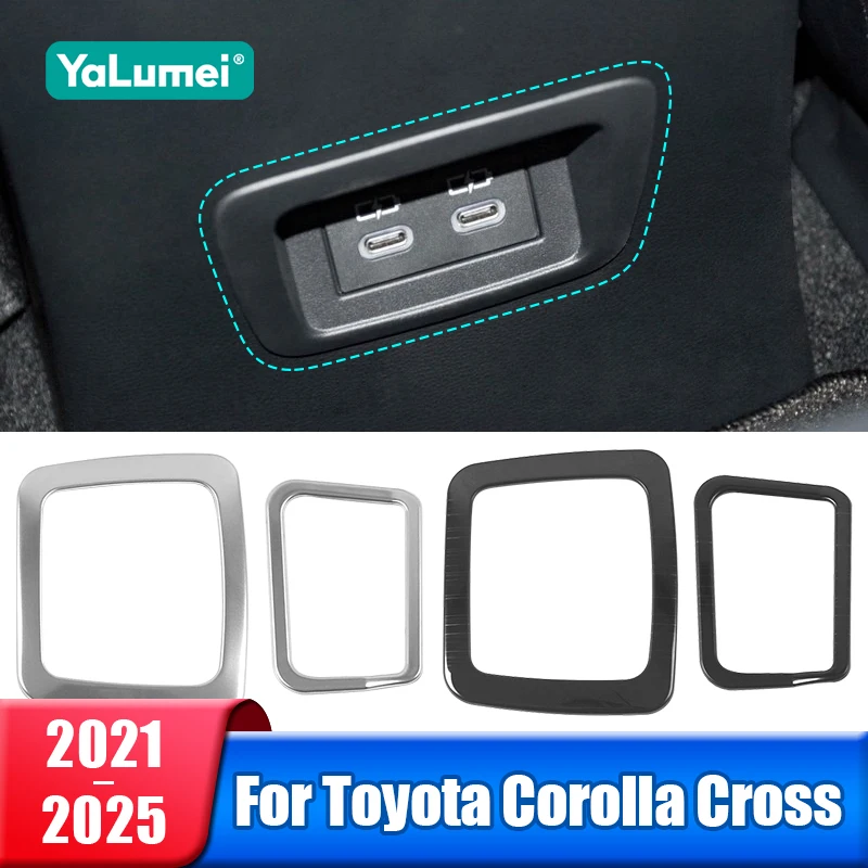 

Car Rear Cigarette Lighter Panel Cover Trim USB For Toyota Corolla Cross XG10 2021 2022 2023 2024 2025 Hybrid Accessories