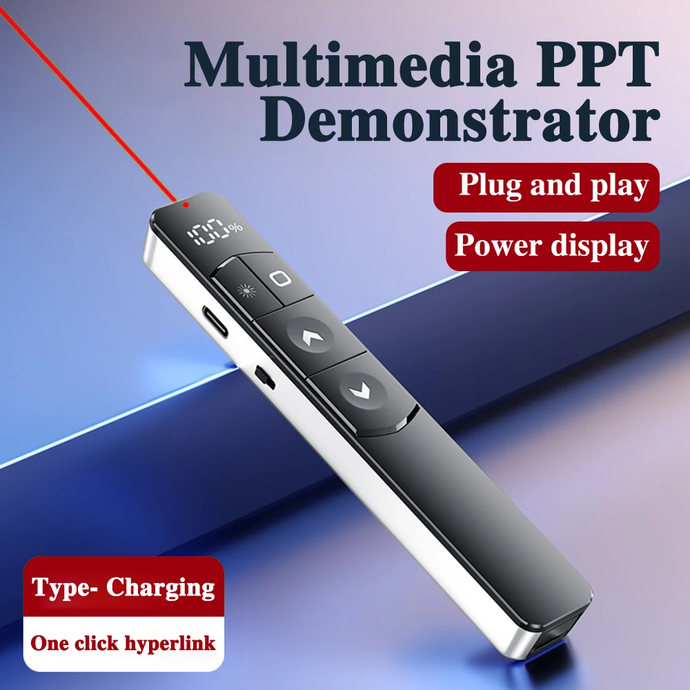 Multifunctional Power Digital Display PPT Demonstrator with Highlighting Flip Pen Teaching/Training Speech Plug and Play