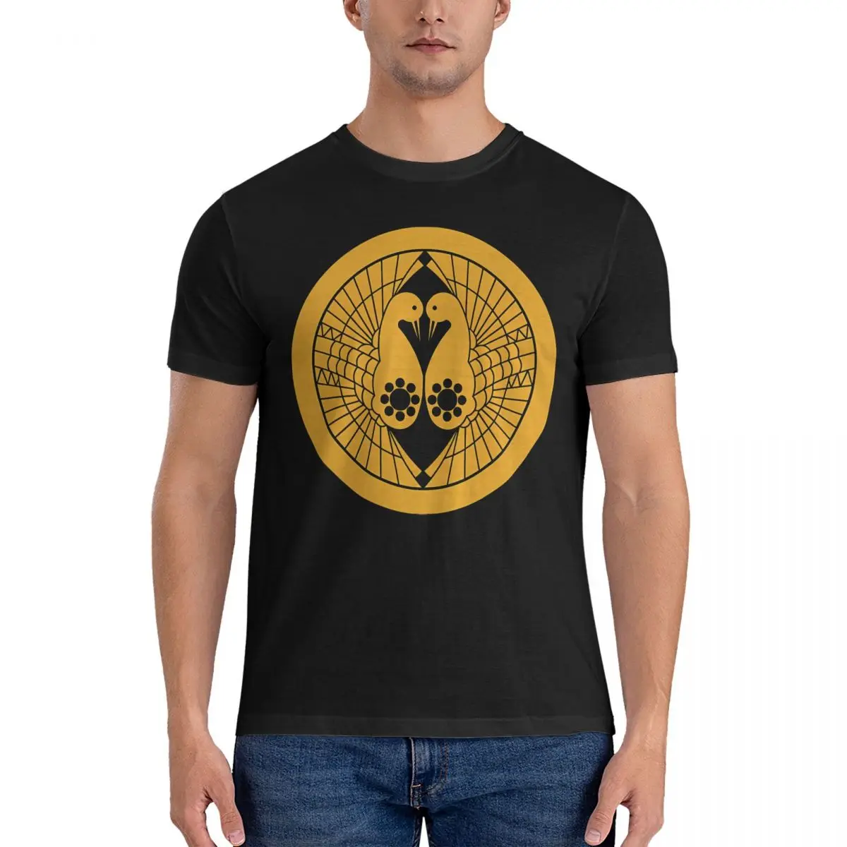 Nanbu Kamon T-Shirts for Men Japanese Clan Crest Logo Vintage Pure Cotton Tees Crew Neck Short Sleeve T Shirt Gift Idea Clothing