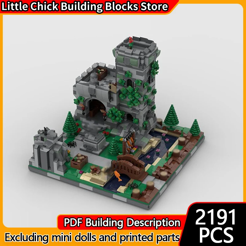 

Модель City Street View MOC, строительные кирпичи, река, защитный басть, модульная технология, детские праздничные подарки, сборные игрушки, костюм