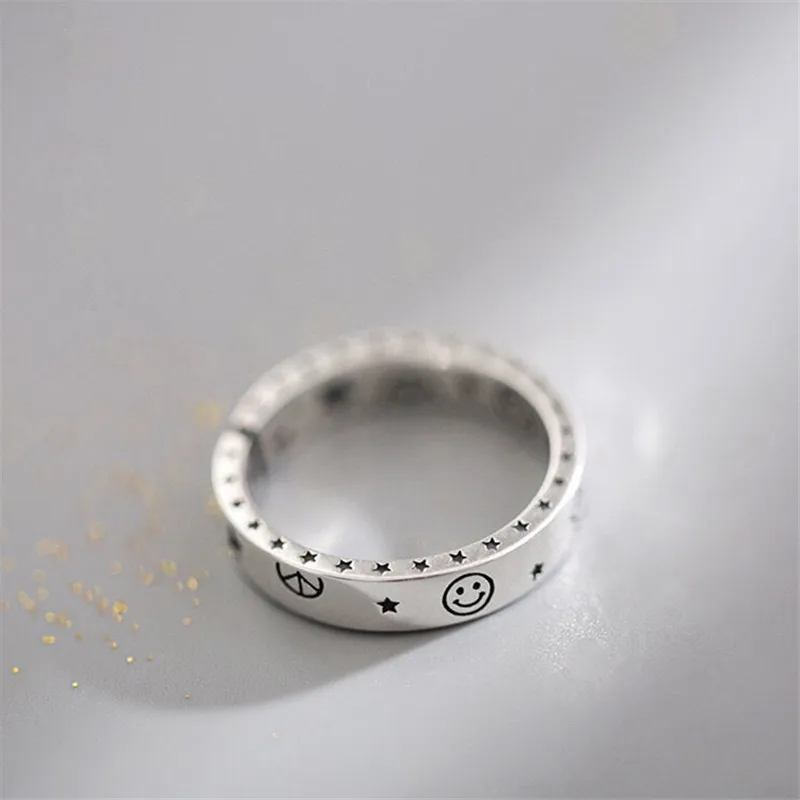 Chất Liệu Bạc 925 Hình Trăng Sao Người Phụ Nữ Nhẫn Trang Sức Cao Cấp Phụ Kiện Giá Sỉ Thịnh Hành Theo Sản Phẩm Cung Cấp Miễn Phí Vận Chuyển