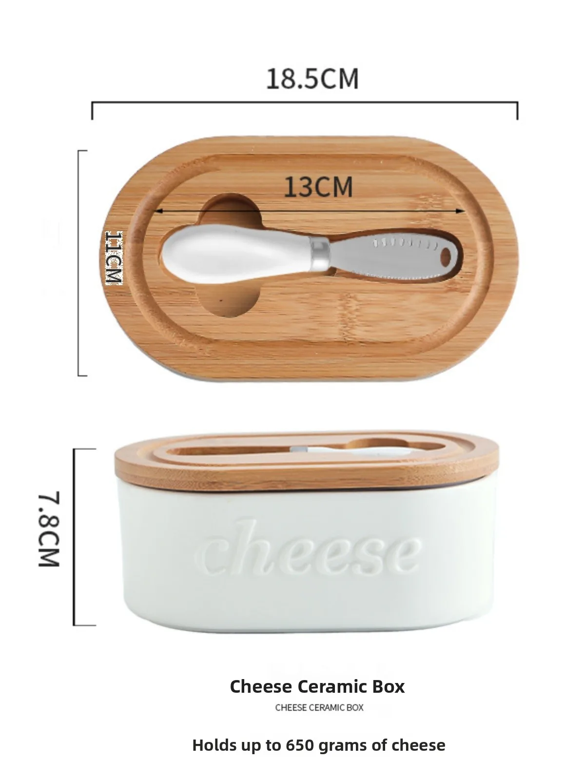 

Nordic Sle Cerc Butter Di с ножом Коробка для сыра и масла Прямоугольная микроволновая печь Se Large Capaci 600 мл