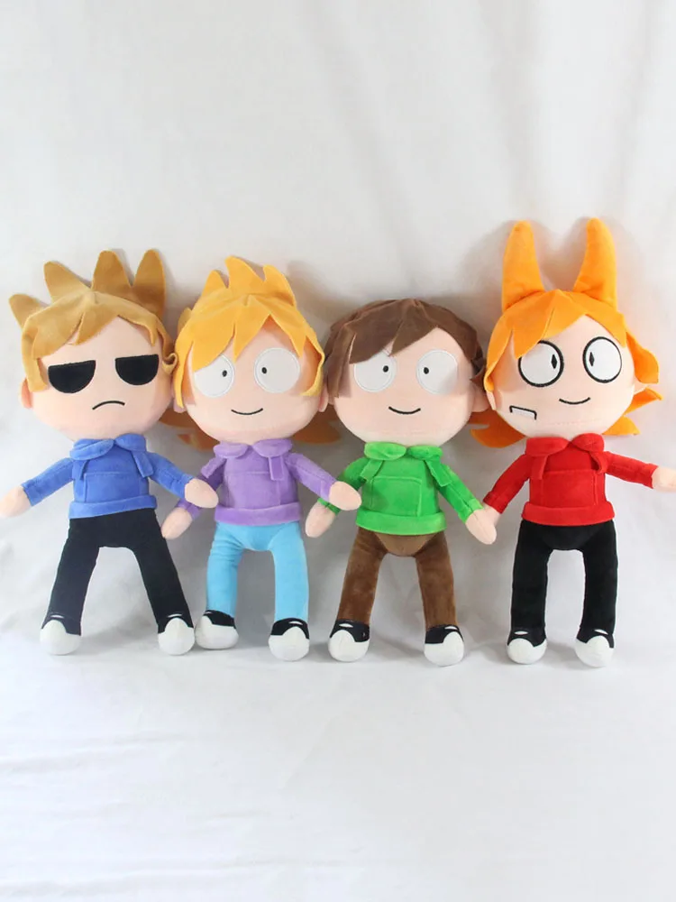 Set of 4pcs Eddsworld Plush Toy Anime Anime Peripheral Soft Edd Tord Matt Tom Sleeping Pillow Stuffed Dolls Gift Kids Birthday