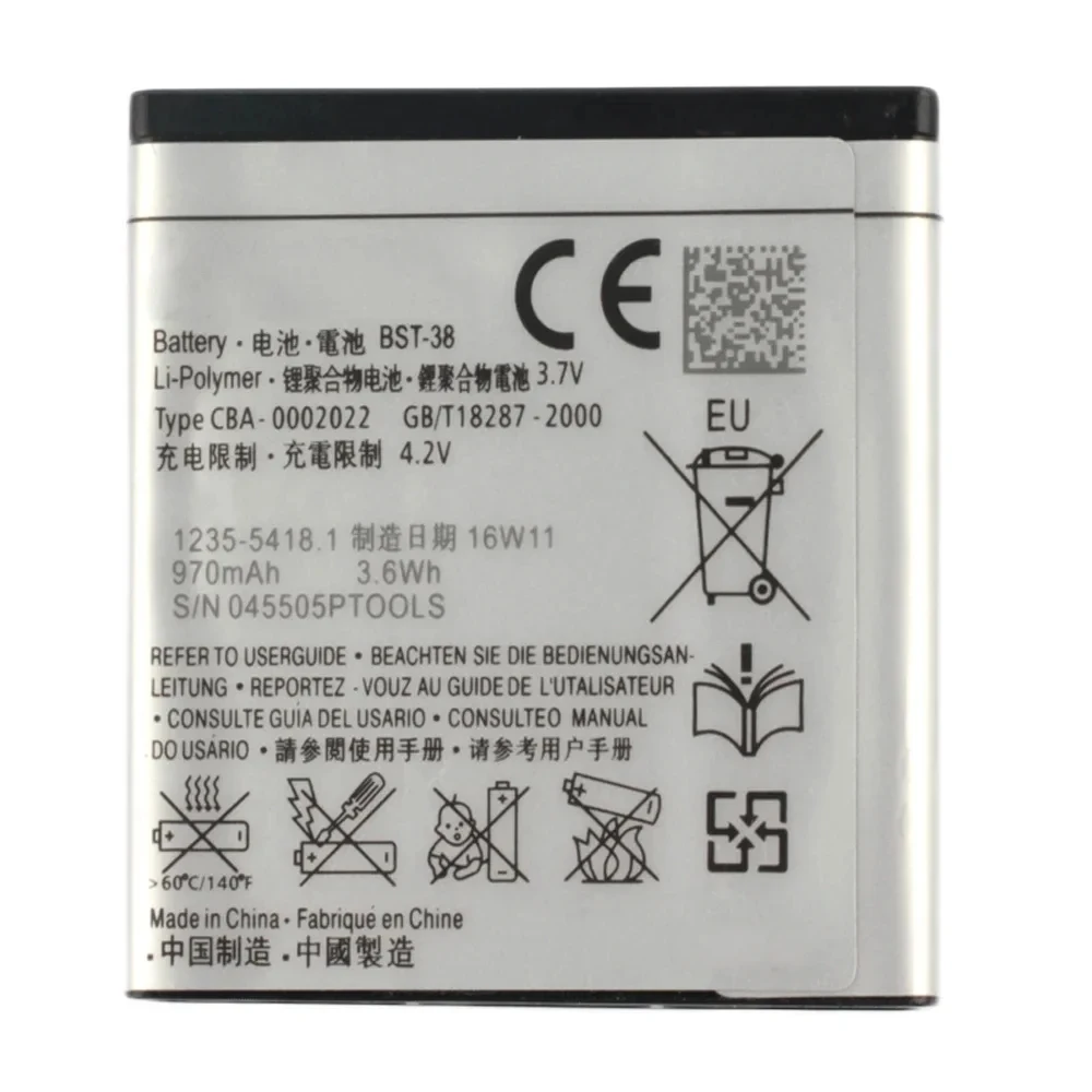 BST-38 BST 38 BST38 for Sony Ericsson W580 W580i w760 T650 X10 mini Pro Phone Battery 930mAh Batteries