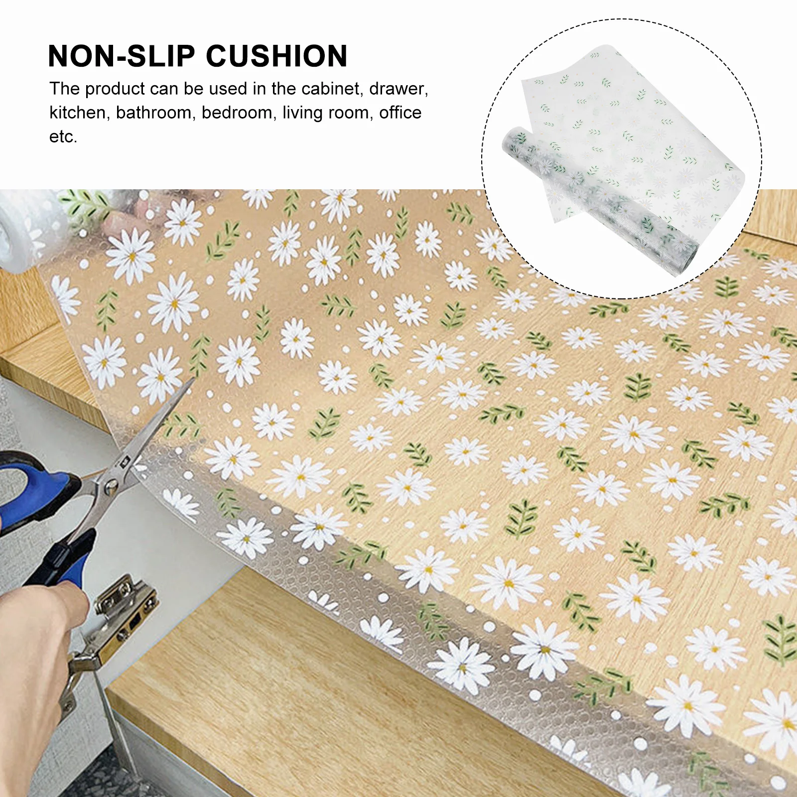 

300X30CM Kitchen Moisture proof Mat Waterproof Oil proof Sticker Drawer Paper Cabinets Practical Household Liner EVA Non slip