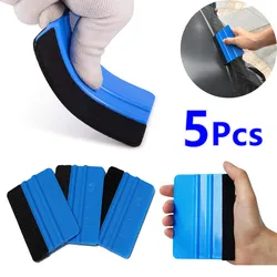 5Pcs Car Stickers Film Install Squeegee Vinyl Carbon Fiber Scraper with Felt Squeegee Tool Film Wrapping Car Wrap Tools 10x7cm