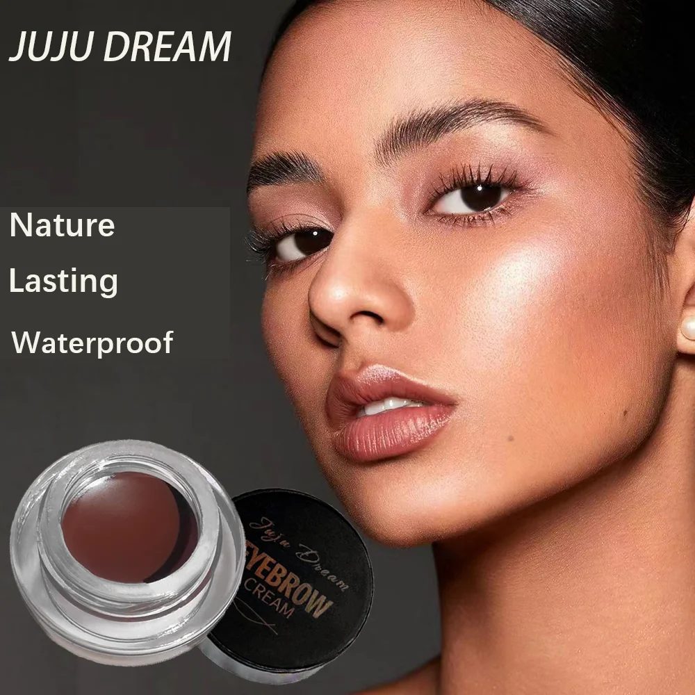 Decorar las cejas con crema de cejas antimanchas Natural y duradera resistente al agua y al sudor + cepillo