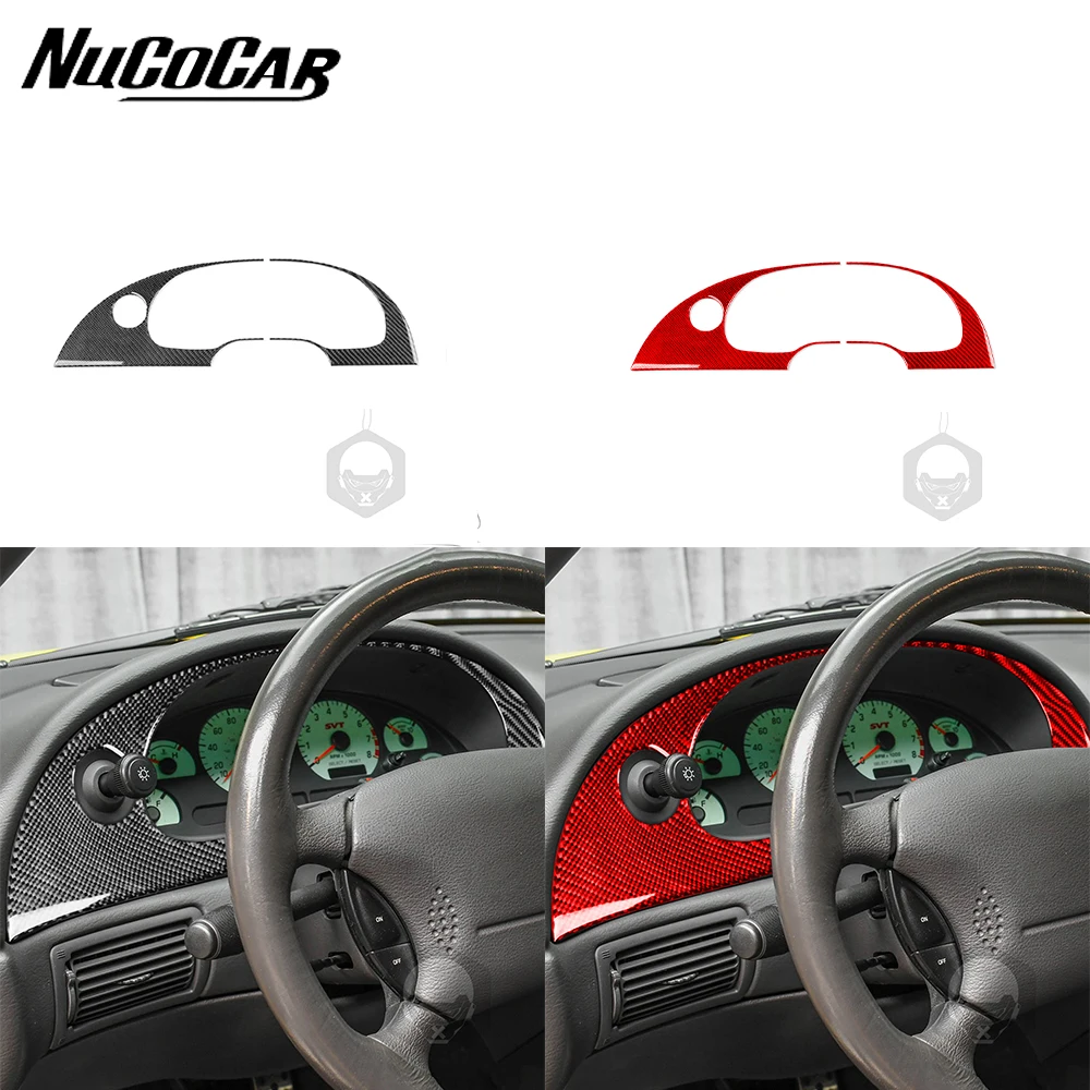 For Ford Mustang Convertible 2001-2004 Carbon Fiber Instrument speedometer panel Car Interior Accessories Decorative Stickers