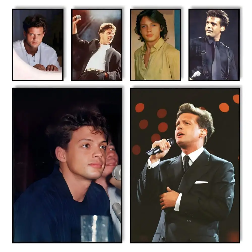 Póster de Lona Impermeable con Pintura Caligráfica de Luis Miguel, para Decoración de Pared en el Hogar o Dormitorio, sin Marco
