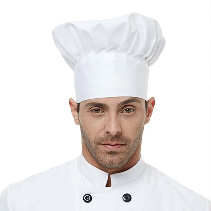 High quality Cook Work Cap 2pc/1pcs Adjustable Chef Hats for Catering Work Canteen Café Baking Household Kitchen Cooking Caps