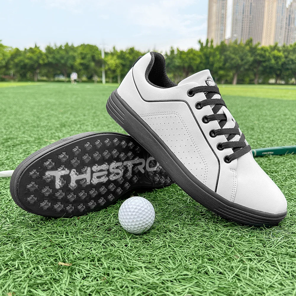 Zapatos de golf impermeables para hombre, cómodas zapatillas de golf, calzado de golf de lujo