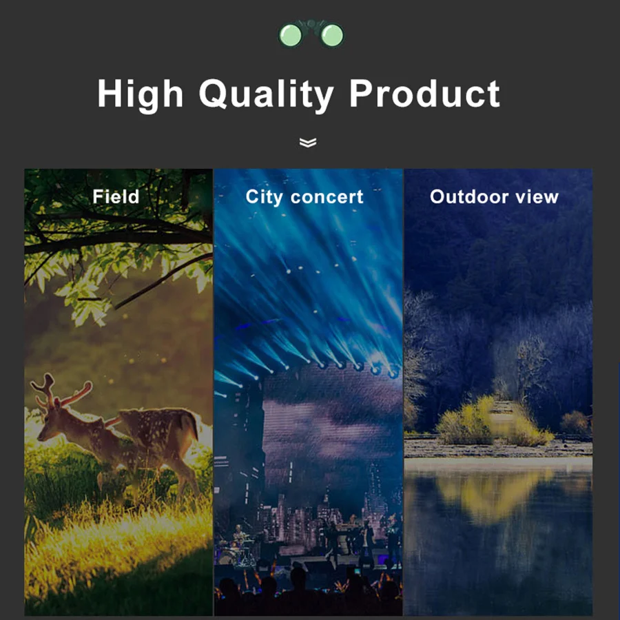 Binoculares portátiles 20-180x100 Zoom Ultra HD para exploración al aire libre para visualización de larga distancia para observación Camping caza