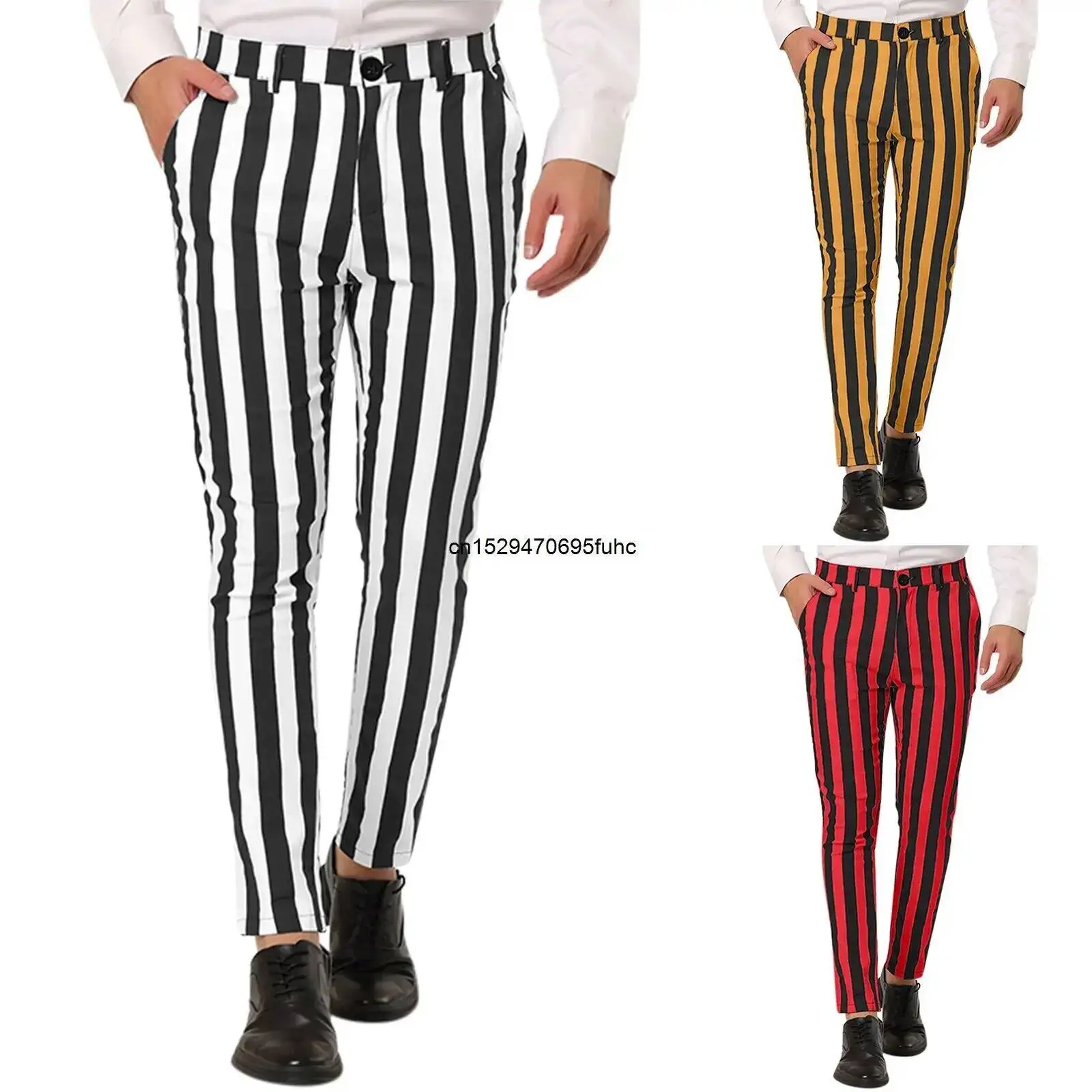 

Trousers Suit Male Striped Business Large Size Refreshing Comfortable Casual Trousers Mens Big And Tall Pants