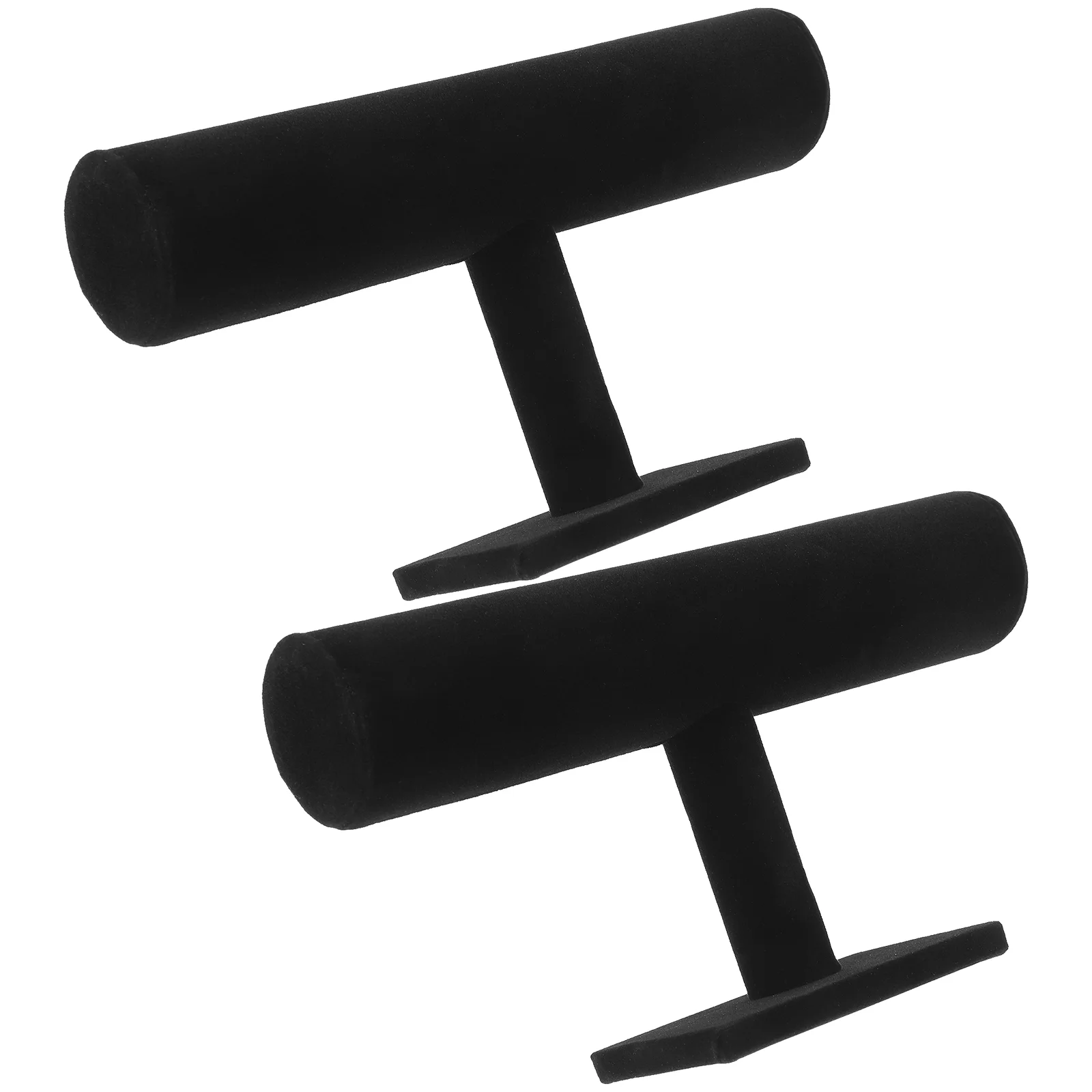 2 PCS Display Shelves Jewelry Stand Bracelet for Selling Stands Bangle Organizer Holder Black Earring Rack