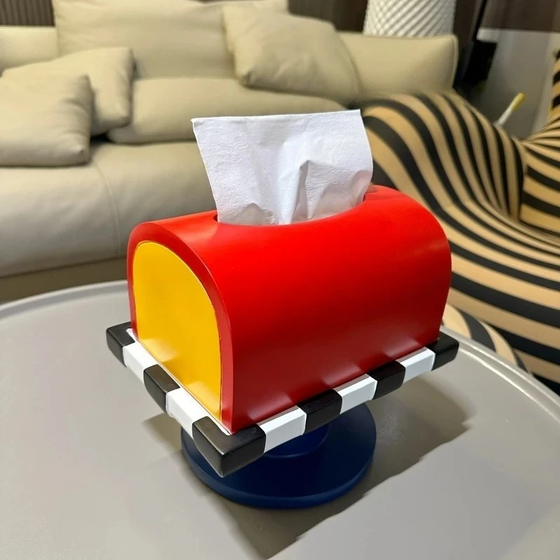 tissue box, living room coffee table, dining table, creative ornament, high value design, light luxury pumping carton