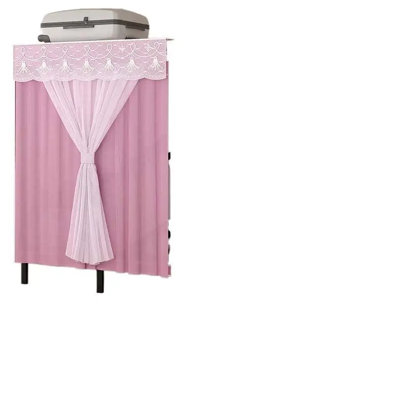 

wardrobe folding installation-free household bedroom strong assembly bold rental room durable steel frame wardrobe storage