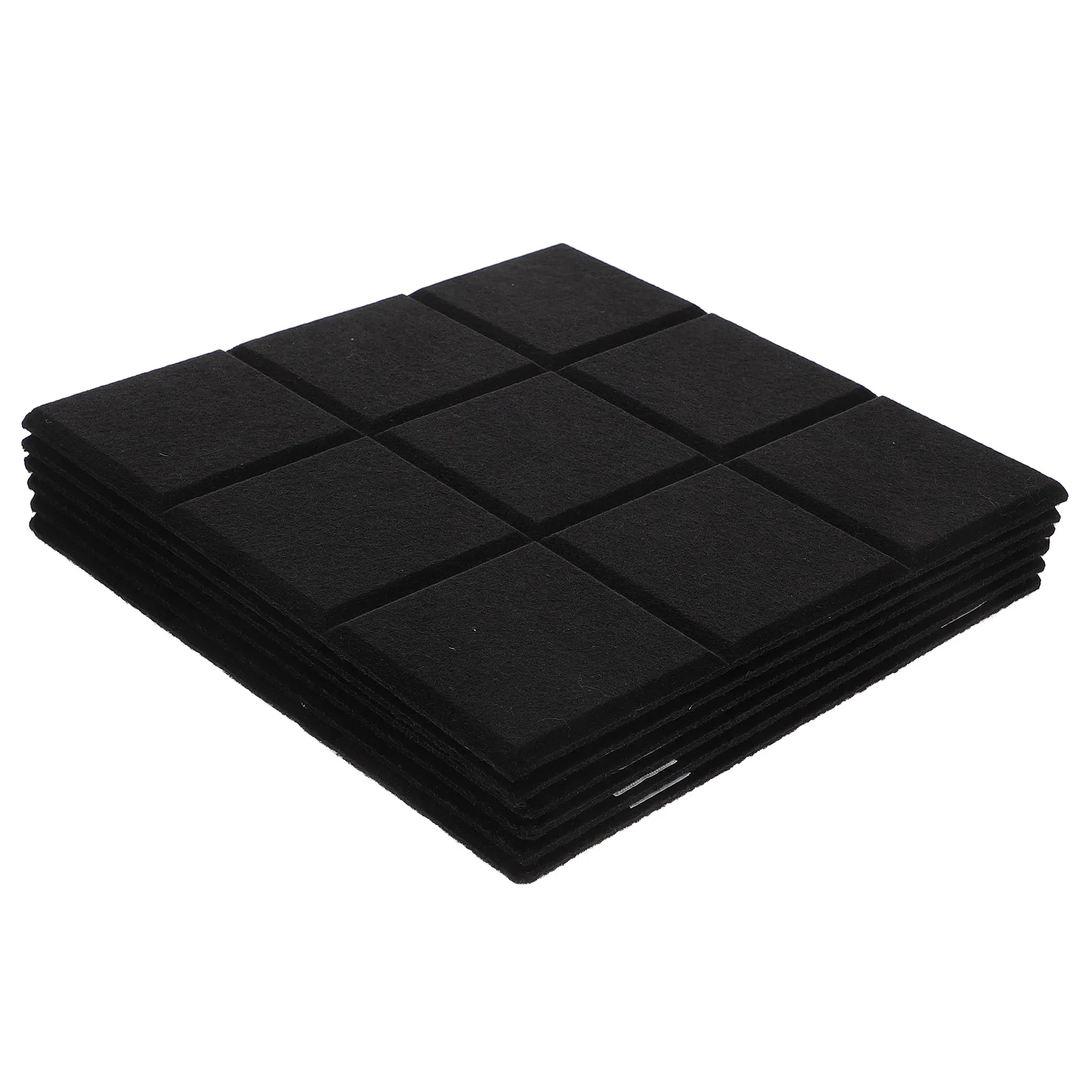 

6 Pcs Felt Bulletin Board Wall Stickers Self Adhesive Black Cork Memo Pin Boards Photo Display Kids Room Office Decor