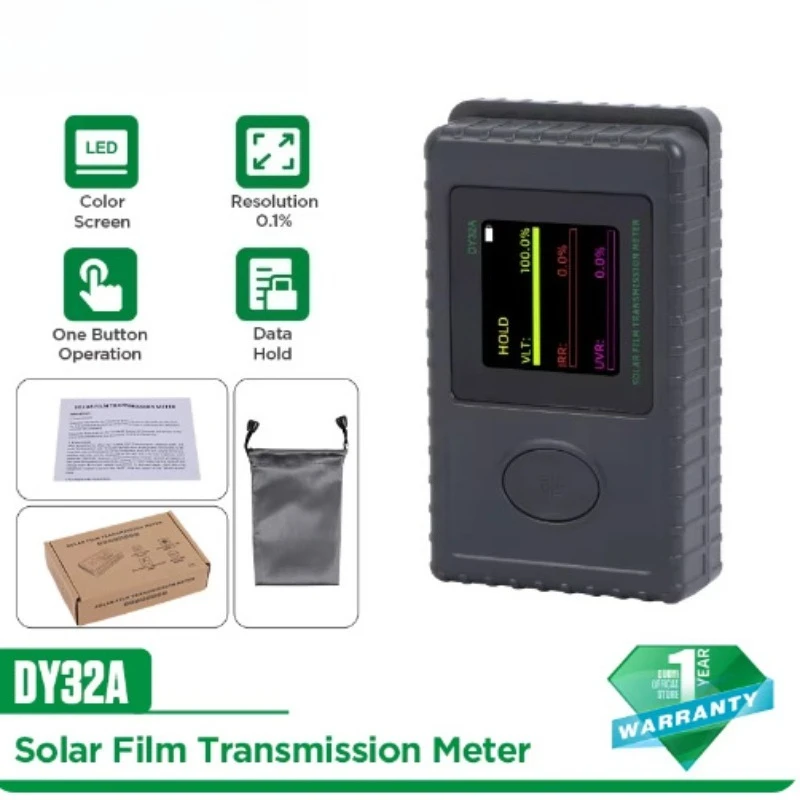 DY32A High Precision Solar Film Detector, Portable Car Window Tint Heat Insulation Testing Tool English Version