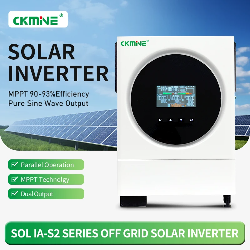 CKMINE 4Kw 6KW Single Output Solar Inverter 4kw 6kw On Off Grid Solar System Energy Home System