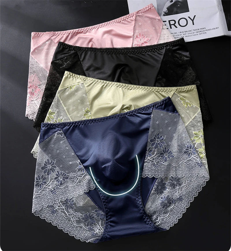 Neue Herrenunterwäsche, leichte Luxusunterwäsche für Erwachsene ab 18 Jahren, Übergröße, Satin, Spitze, 3D-Tasche, Calzoncillos Hombre Sexys Shopping Tøy – Detail 1