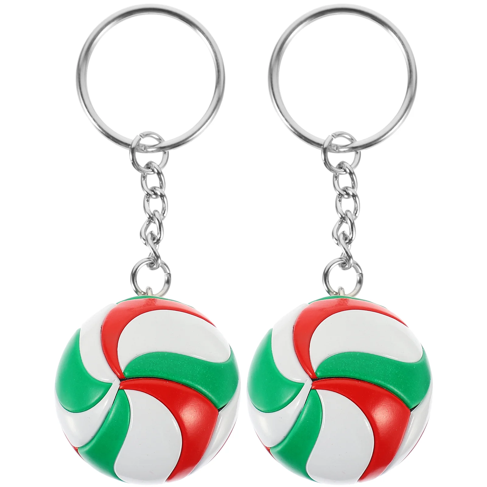 2 Pcs Volleyball Model Toy Adorable Keychain Big DIY Accessories Keychains Bag Accessory Children Multi-function