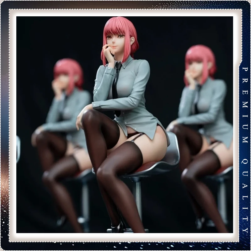 Figura de Anime de Chainsaw Man Makima, Versión Premium, Escala 1/6, Hermosa Chica, Decoración de Escritorio, Adorno Coleccionable, Regalo de Cumpleaños o Días Festivos