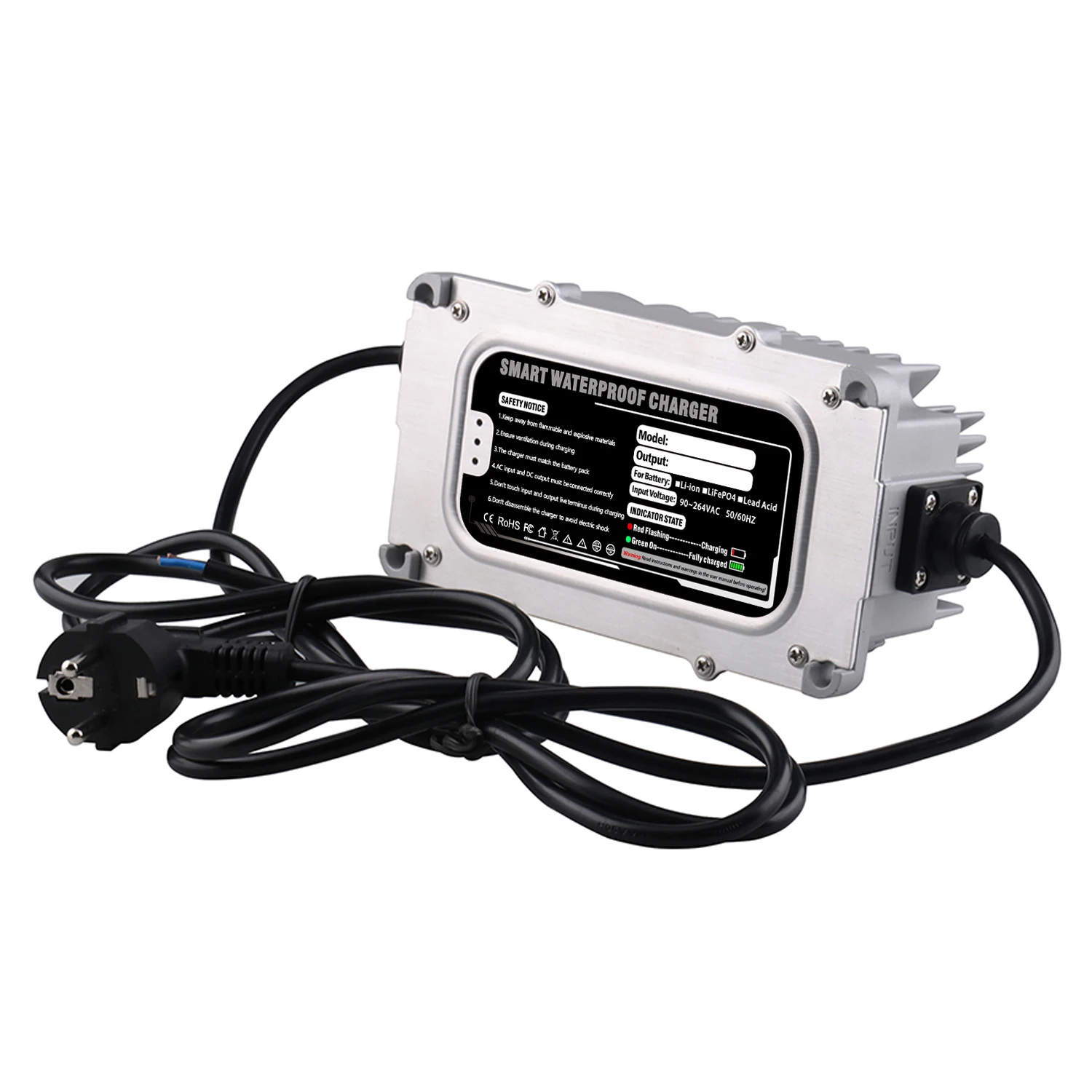 72V 3A Lead acid Charger Waterproof Charger Usd For 72V Lead Acid AGM GEL VRLA OPZV Battery With Cooling fan Quick charge