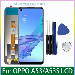 A53s para oppo a53 display lcd tela de toque original com quadro digitador assembléia peças reposição cph2127 cph2131 cph2139