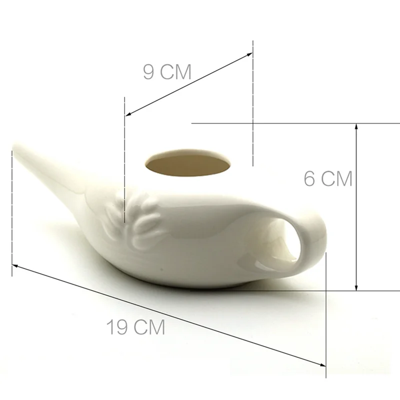 250Ml Ceramic Neti Pot Nose Cleaning Pot Durable Leakproof Spout Pot for Nasal Rinsing Nose Washing Men and Women,Blue