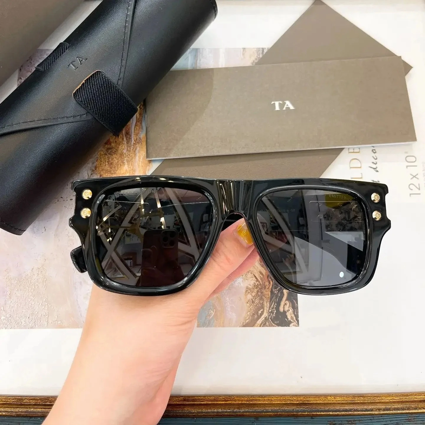 

New For DIYTA DT EMITTER-ONE DTS418-A LIMITED EDITION Womens Sunglasses Popular Premium Acetate Frame Men's Sun Glasses With Box