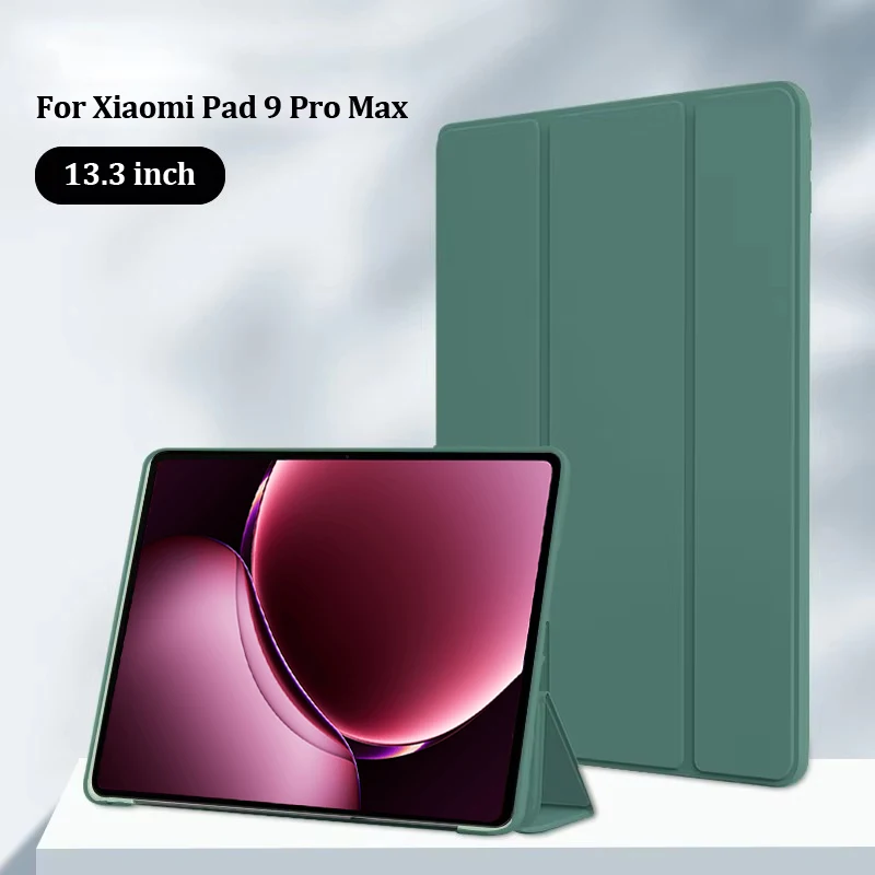 For Xiaomi Pad 9 Pro Max Case 13.3 inch Trifold PU Leather Soft Back Stand Tablet Shell For Xiaomi Pad 9 Pro Max 13.3 2026 Cover