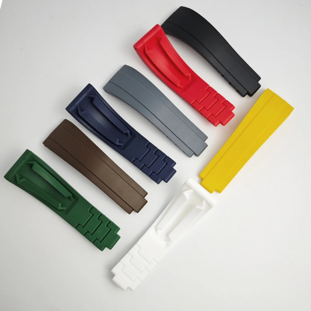 20mm 21mm Quality Natural Rubber Watch Strap for Rolex Submariner Daytona GMT Yacht Master Silicone Arched Watchband Wholesale - view 4