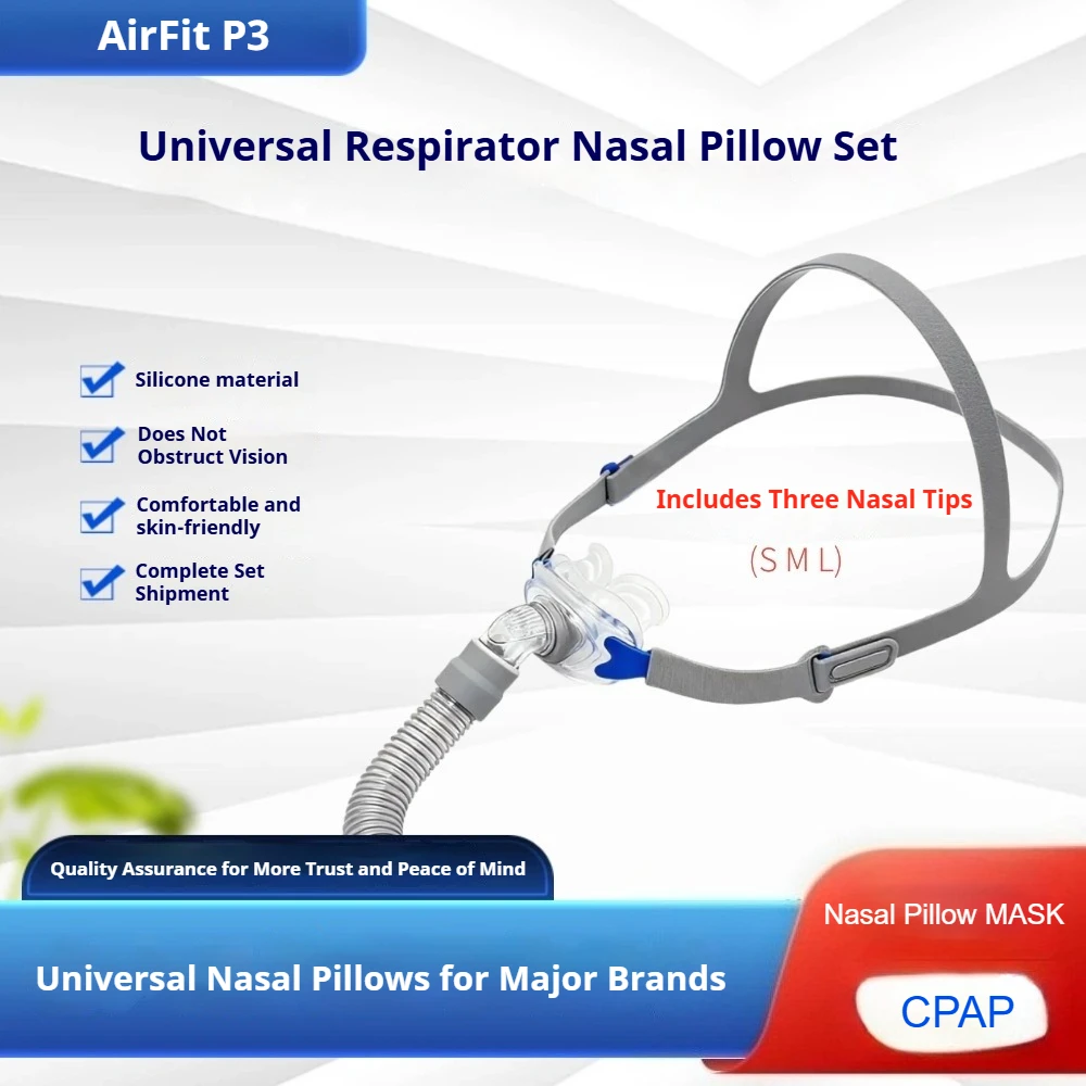 

CPAP Universal Nasal Pillow AirFit P3 Nasal Pillow Made for ResMed S9/S10 Home Ventilator Snoring Stopper Anti Snore CPAP Mask