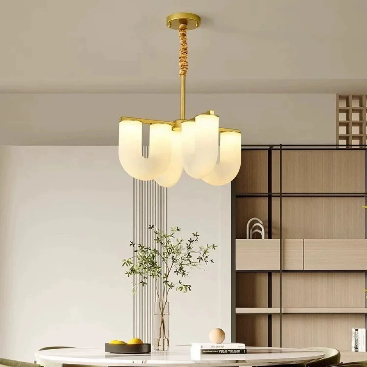 

French cream style living room bedroom antique style dining room tea room study designer children's hotel U-shaped chandelier