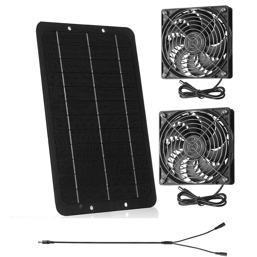 

40W Solar Panel Fan Solar Powered Exhaust Fan Greenhouse Pet House Cooling Fan RV Greenhouse Fan Ventilation Accessories