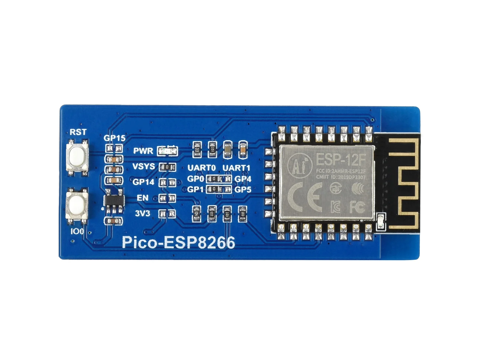 Waveshare ESP8266 WiFi Module for Raspberry Pi Pico, WiFi Expansion Module Based On ESP8266, Supports TCP/UDP Protocol