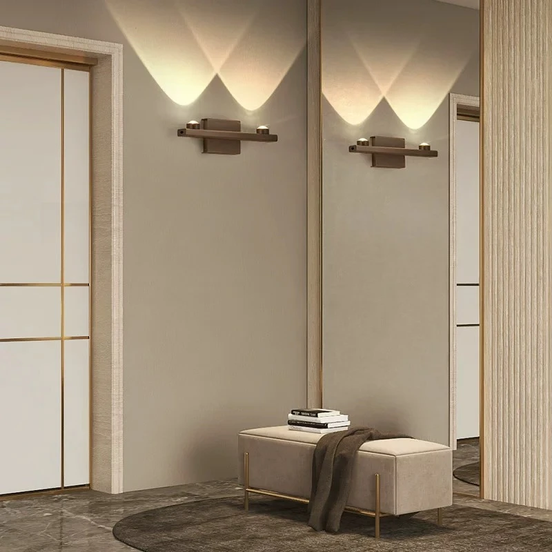 

Minimalist bedroom bedside lamp, staircase hallway entrance wall lamp, creative light luxury living room background wall lamp