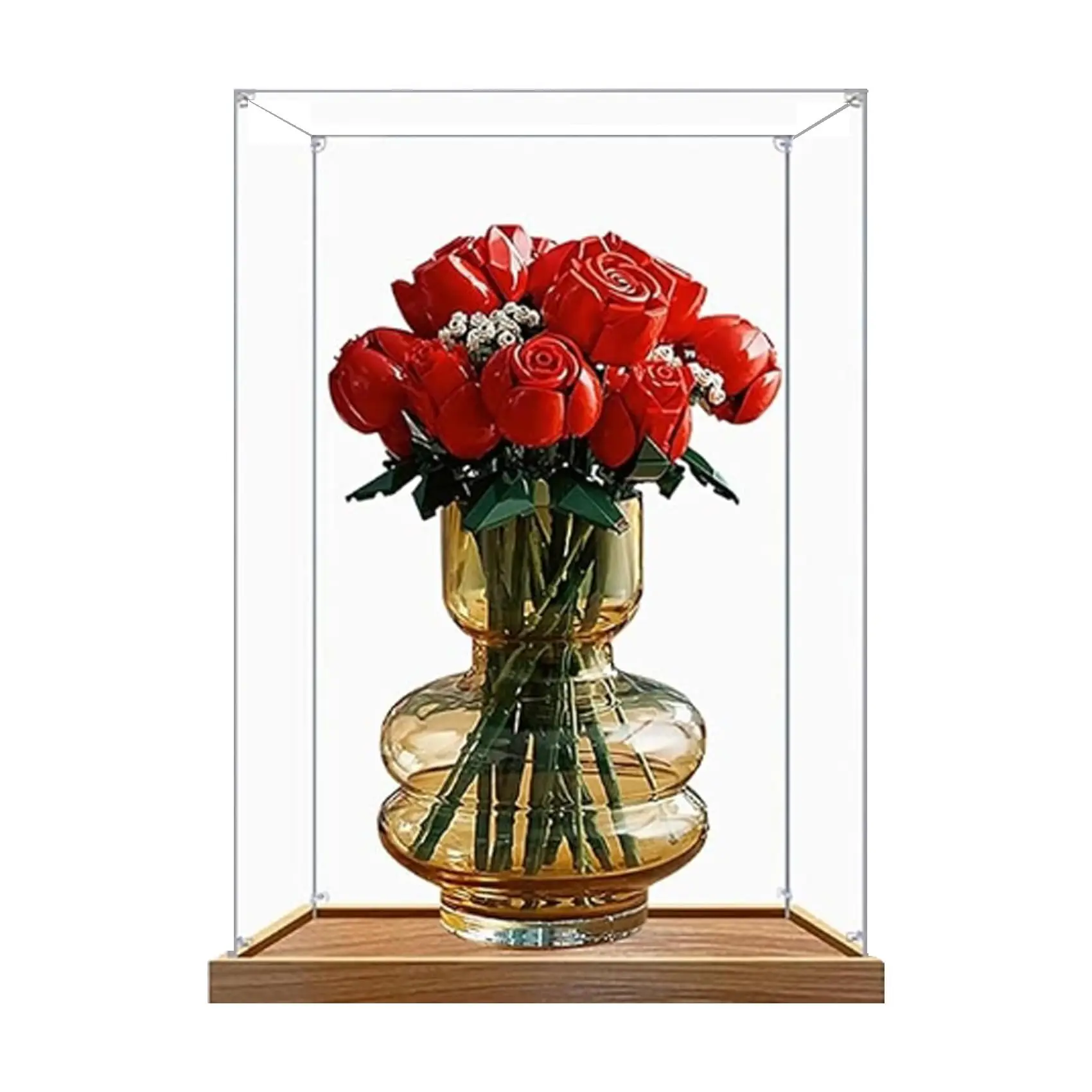

Acrylic Display Box for Lego 10328 Rose Bouquet - Dustproof - Clear Transparent Dustproof Display Case (Display Box Only)