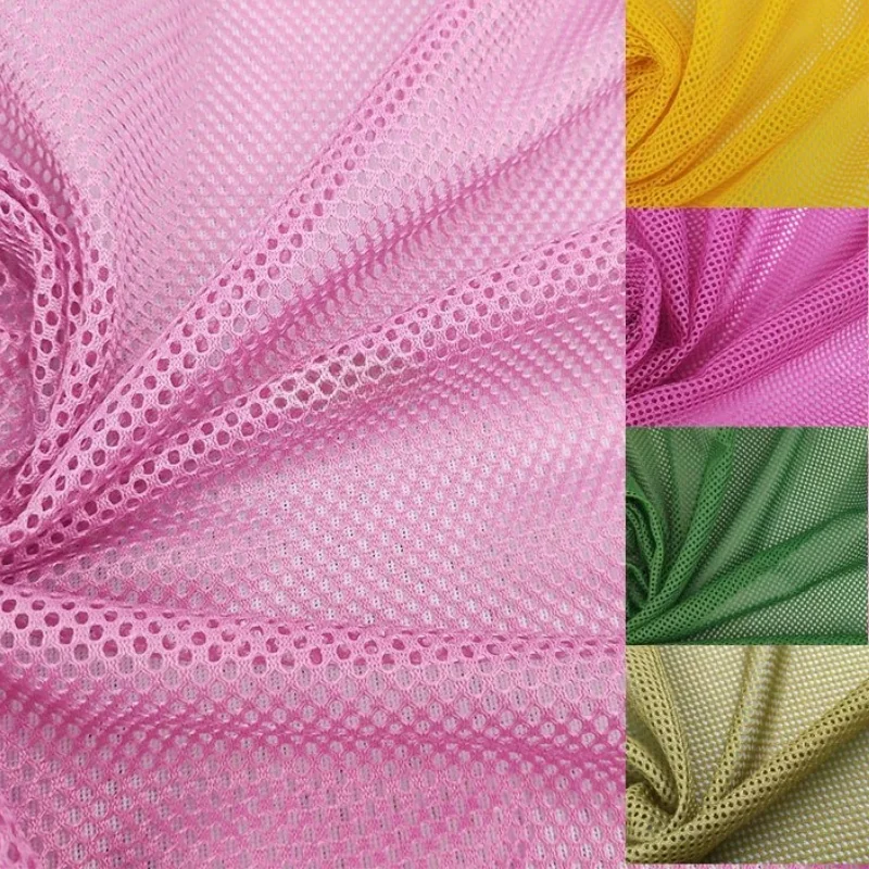 Pink Mesh Fabric Baby Cradle Chair Backrest Car Sunshade Handmade Sewing DIY Background Decoration Home Craft Material Apparel