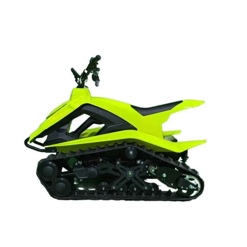 Adult Electric Tracked Snowmobile Mini Tank All-Terrain 60-Degree Climbing Extreme Winter Off-Road Crawler Sport Sled Scooter
