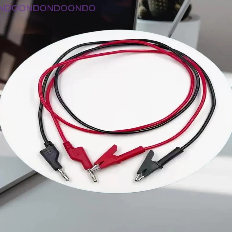 DIY Electrical Test Wires with Crocodile Clips, Double-End 4mm Banana Plug Cord for Multimeter Tests, 1/2Pcs 15A