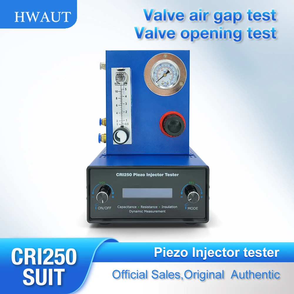 HWAUT CRI250 Piezo Injector Tester for Siemens Diesel Common Rail VDO Piezoelectric Injector AHE Travel Air Gap Measuring Tool