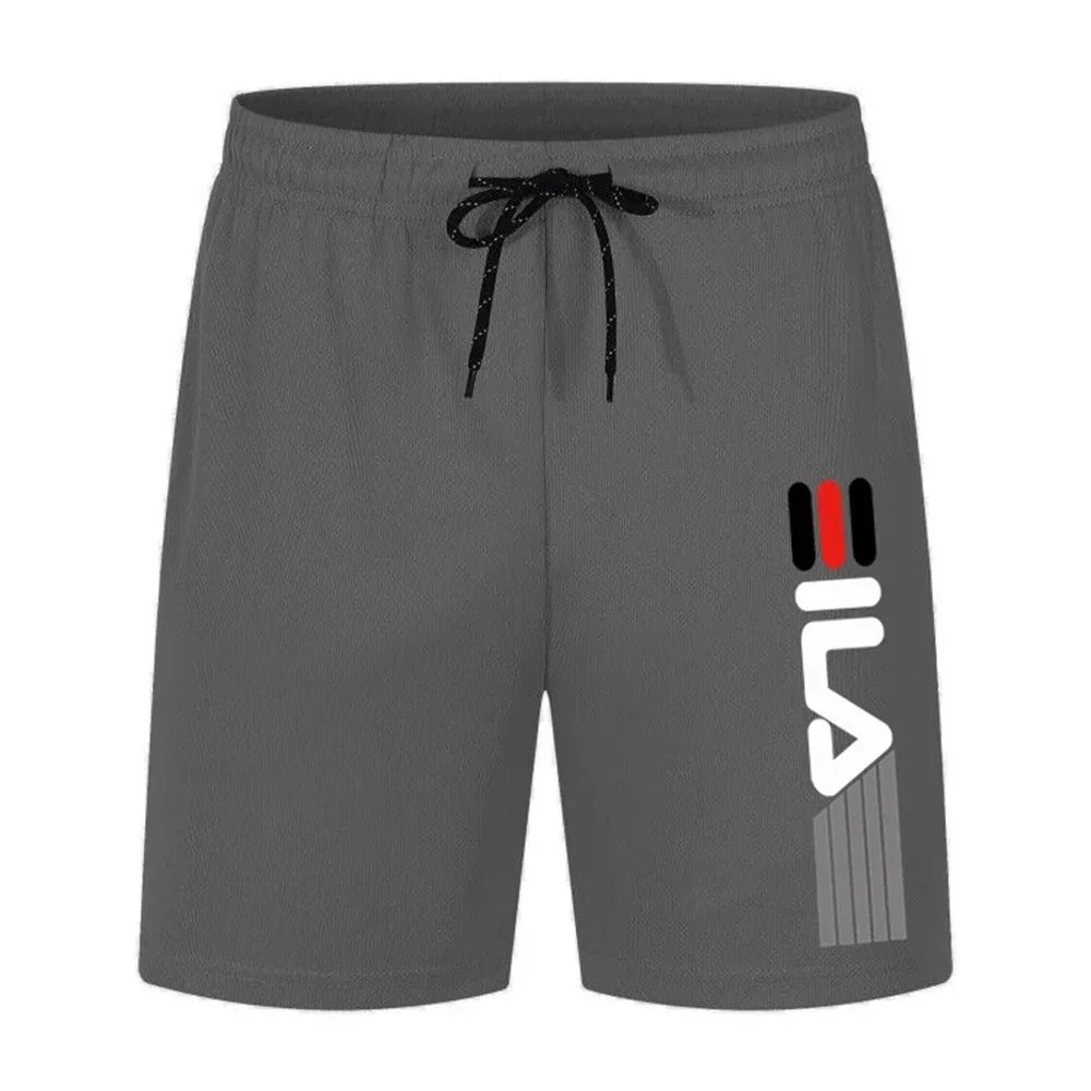 Pantalones de playa de alta calidad para hombre, pantalones cortos deportivos para entrenamiento de gimnasia, pantalones informales de punto para correr de secado rápido, verano 2025