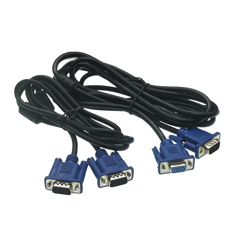 3M VGA Cable Male To Male Female Braided Shielding High Premium HDTV VGA Computer Tv Display Signal Short Cable 0.3m/0.5m/1.5m