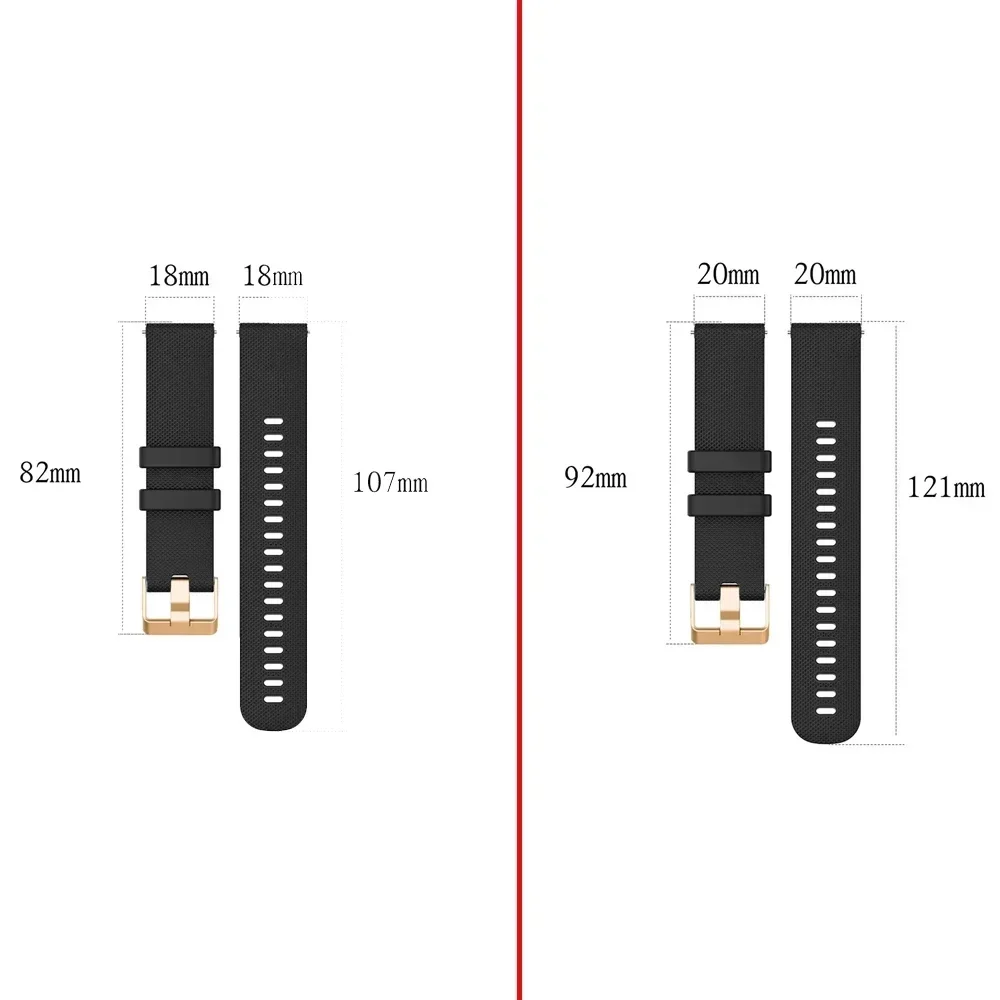 18mm 20mm Leather Watch Strap For Garmin Venu 2 Plus/sq2/Vivoactive 3 3S 4S Forerunner 245 645 158 55 Smart Bracelet Wristband