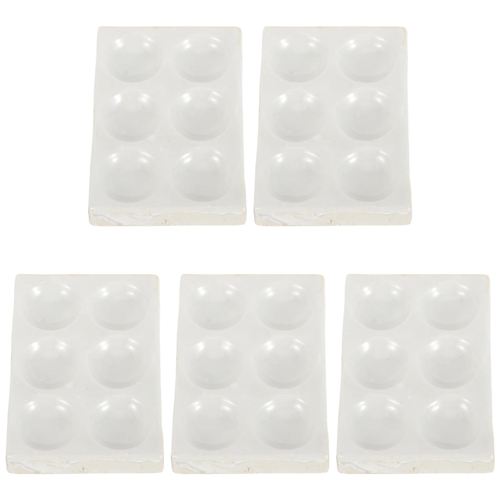 

5 Pcs Spot Plates Laboratory Notebooks Ceramic Reaction Chemical Experiment Porcelain