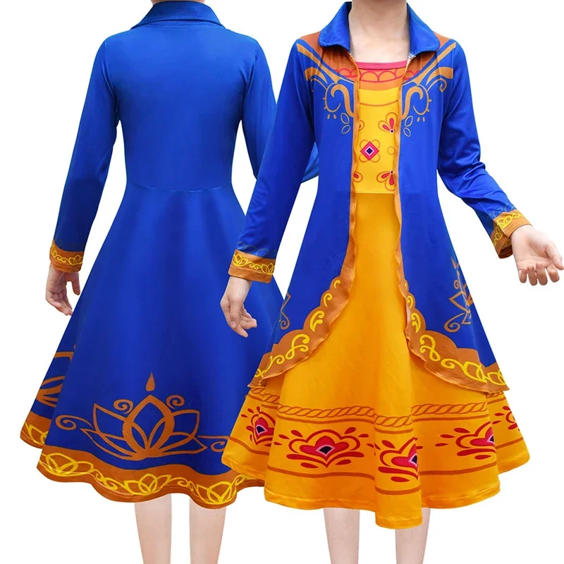 Royal Detective Mira Dress Princess Rapunzel Fancy Party Girl Halloween Costumes for Kid Skirts Carnival Cosplay Anime Festival